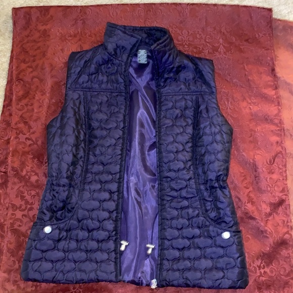Purple Vest with adjustable waist!  Size small.  Like new with front pockets! - Picture 4 of 4